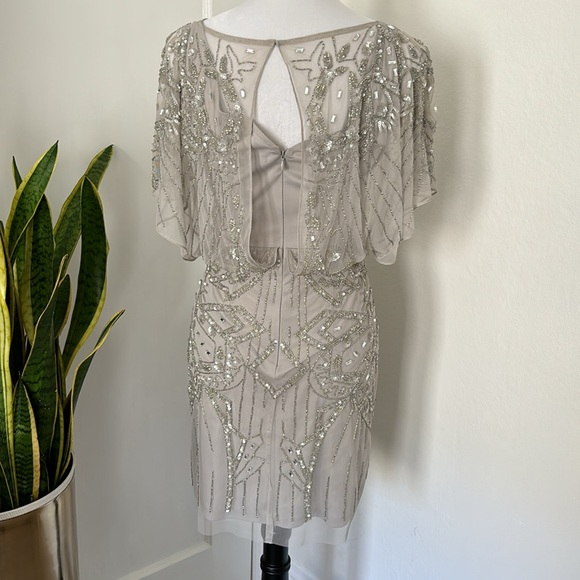 Aidan Mattox - Sequined Blouson Short Dress, size 2 - Picture 6 of 9